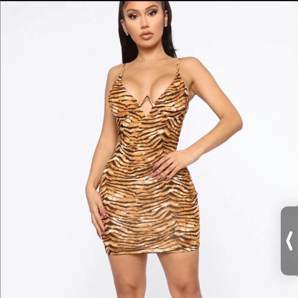 Sexy tiger print dress